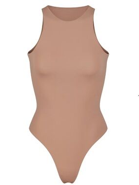 SKIMS Sleeveless High-Neck Bodysuit in Light Beige size S
